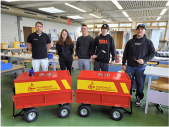 Die Kindergruppe der Feuerwehr Bad Säckingen freut sich über Zuwachs im Fuhrpark